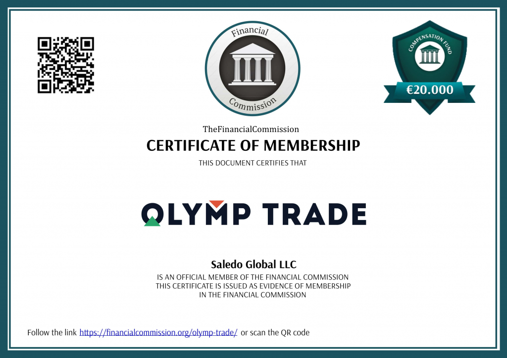 Olymp Trade - Лицензия Financial Commission